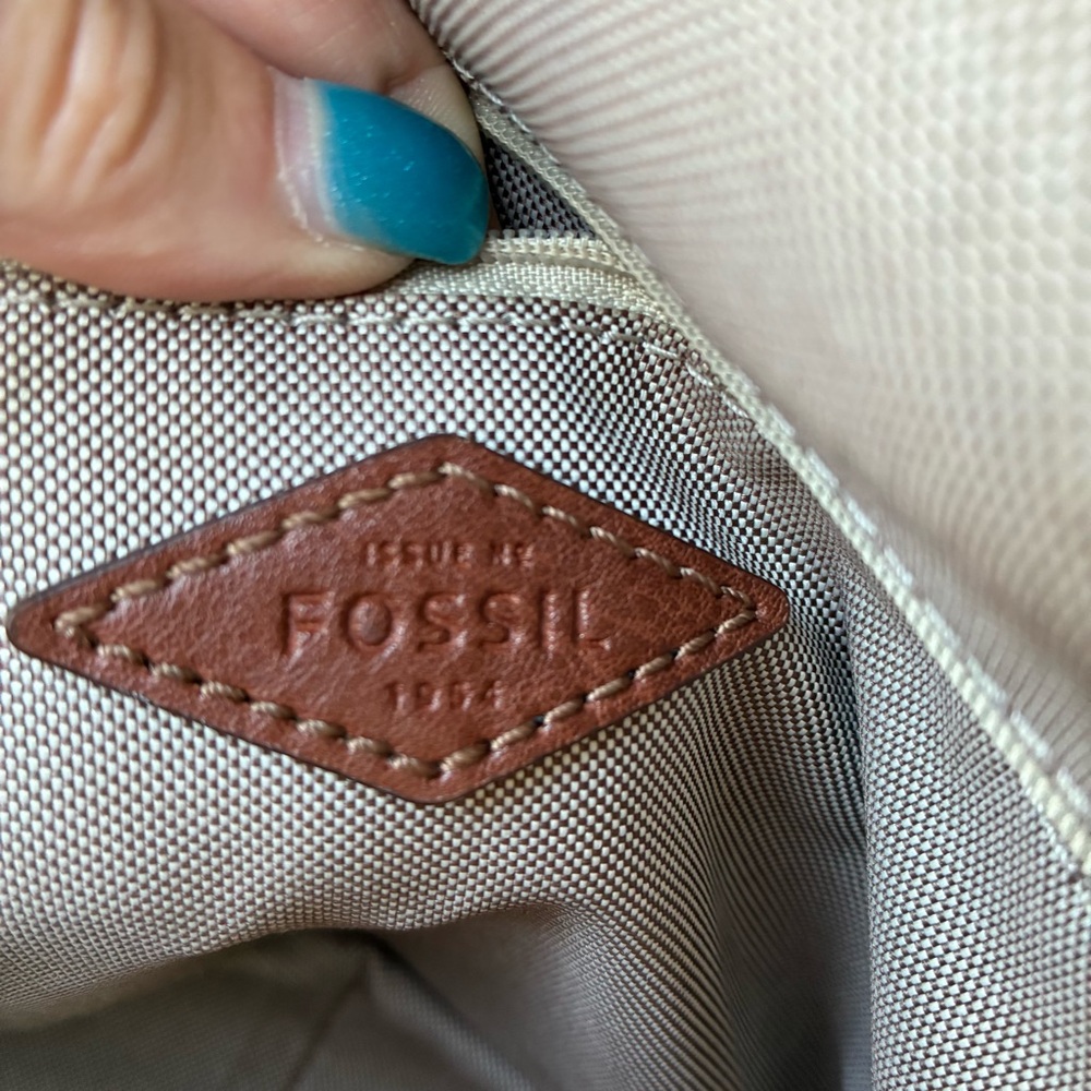 Fossil Megan Brown Leather Backpack - Picture 10 of 16